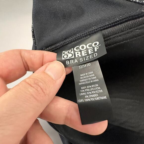 NWOT Coco Reef Black Five Way Bra Sized Underwire Bikini Top (32/34 DD) - Picture 14 of 16